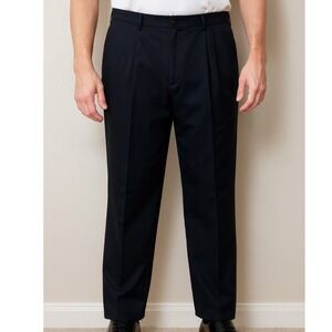 Haggar Mens Ultimate Travel Khaki Pants Straight Fit Black 36x32